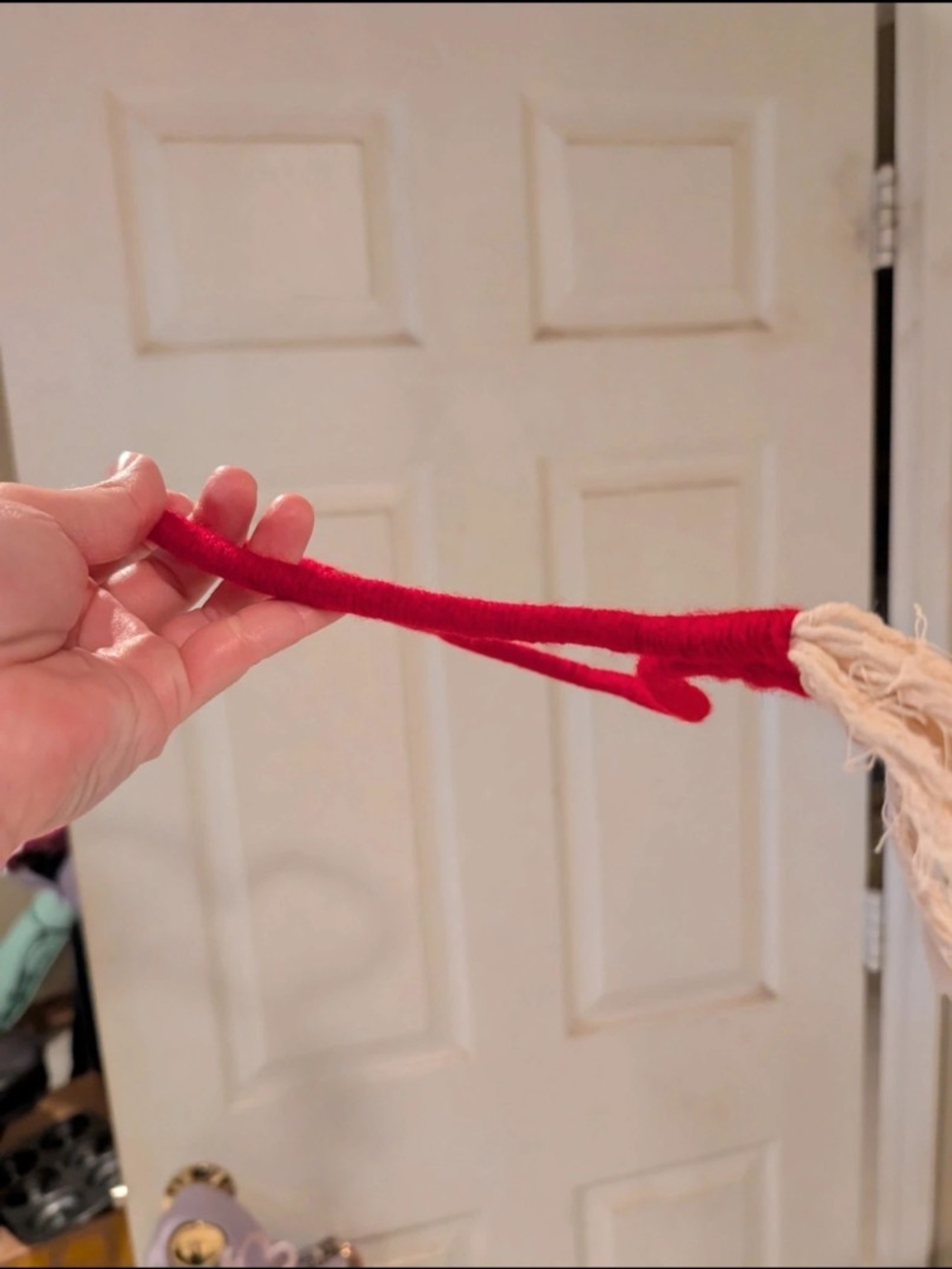 Red Heart-Shaped Rope Ornament - Picture 10 of 10